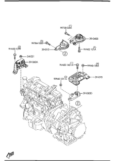 Mazda Axela BK Left engine mount